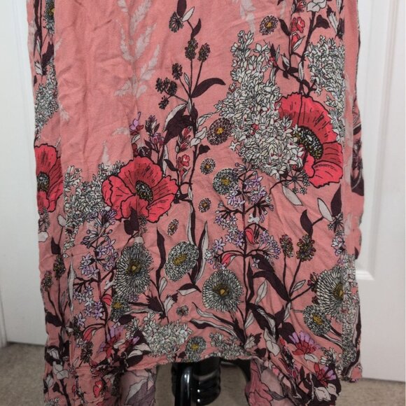 Intimately Free People Floral Midi Dress Womens Size Medium Pink Backless Boho - Picture 12 of 12